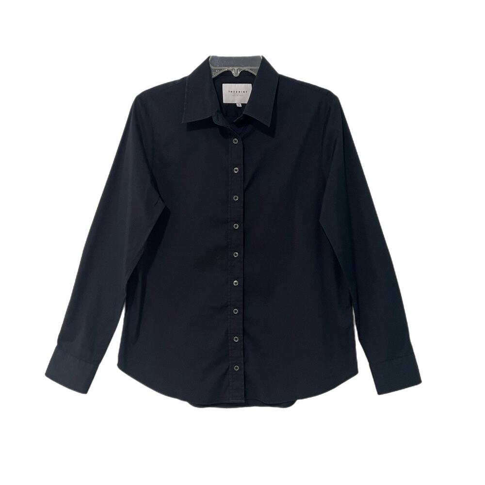 Rochelle Behrens The Shirt Womens Small Black Button Down Top Capsule Career - Picture 1 of 11